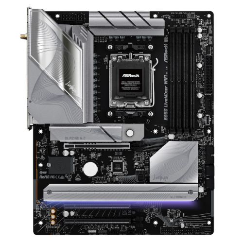 Asrock B850 LIVEMIXER WIFI, AMD B850, AM5, ATX, 4 DDR5, HDMI, DP, Wi-Fi 7, 2.5G LAN, RGB, 3x M.2 Asrock B850 LIVEMIXER WIFI, AMD B850, AM5, ATX, 4 DDR5, HDMI, DP, Wi-Fi 7, 2.5G LAN, RGB, 3x M.2